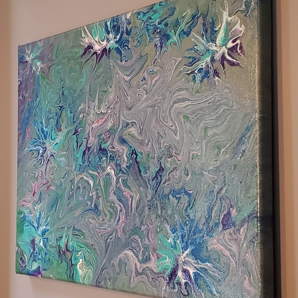 Acrylic Fluid Art on Canvas - Picture 2 of 3